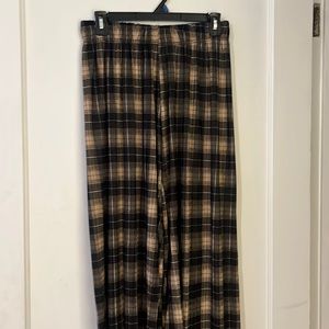Plaid flowy  pants